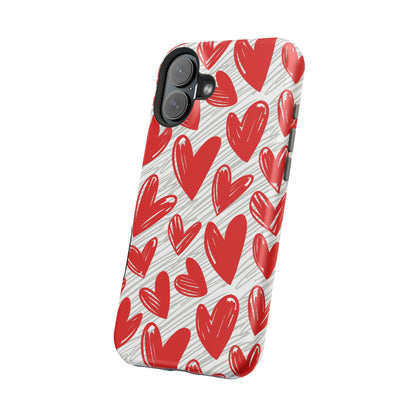 MagSafe Case: Whimsical Heart Doodle