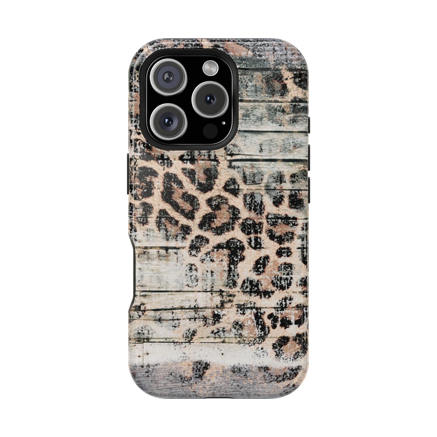 Rustic Leopard Wood Print - MagSafe iPhone Series Case