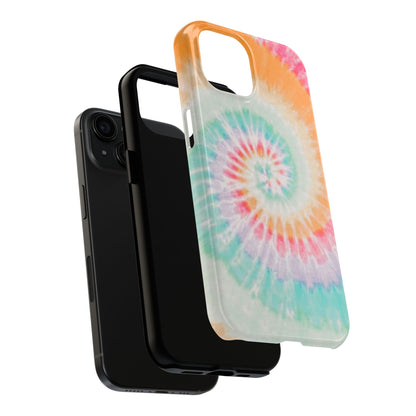 Pastel Swirl Tie-Dye iPhone Case – Soft & Minimalistic Style