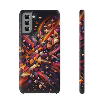 Vibrant Geometric Case | Futuristic Cosmic Art