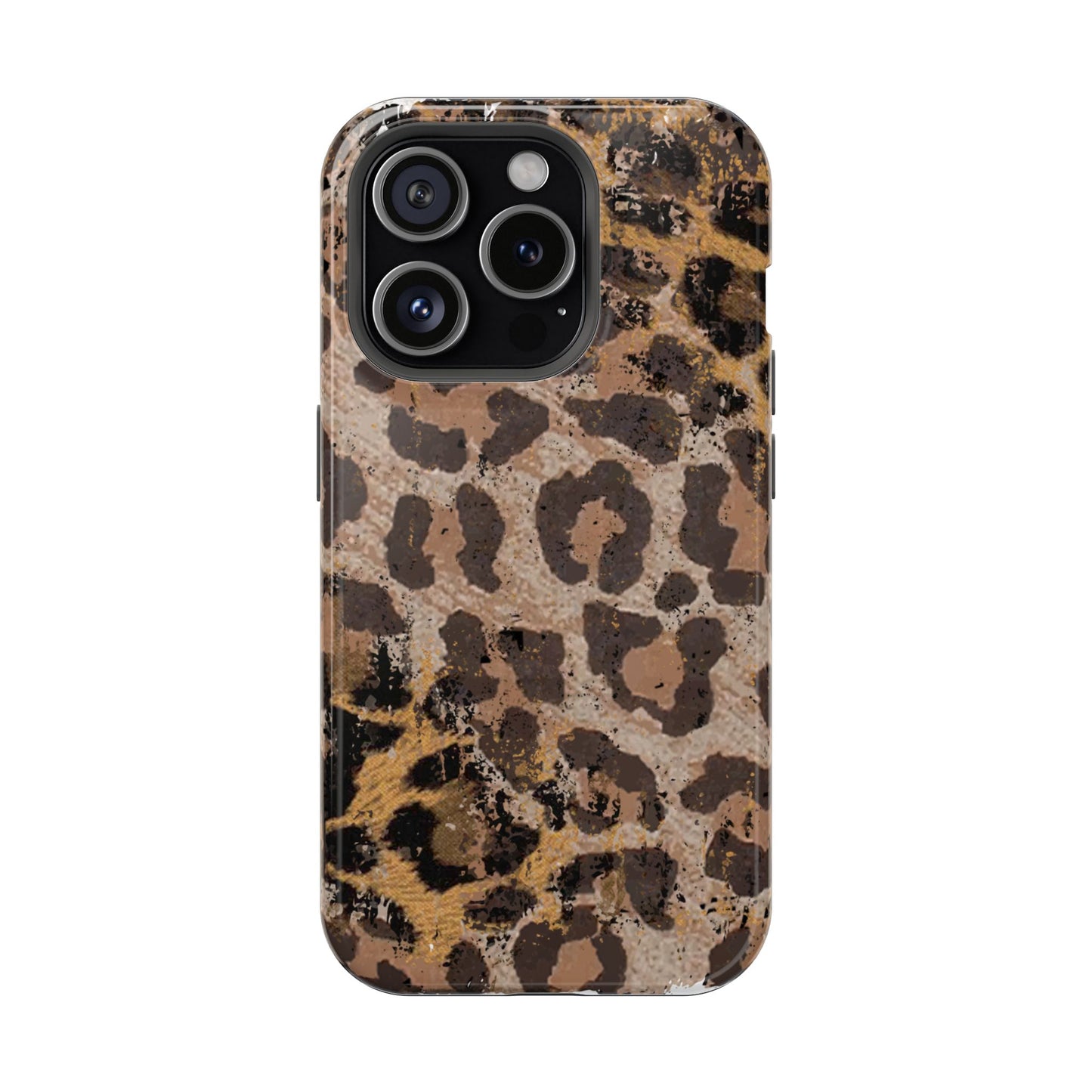 Vintage Distressed Leopard Print - MagSafe iPhone Series Case