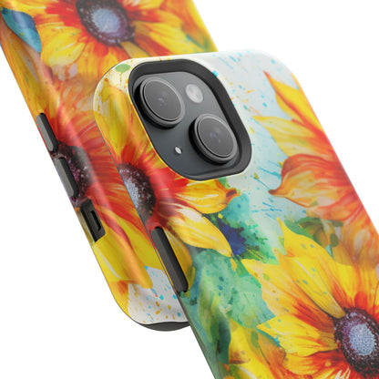 Watercolor Sunflower Splash - MagSafe iPhone Series Case