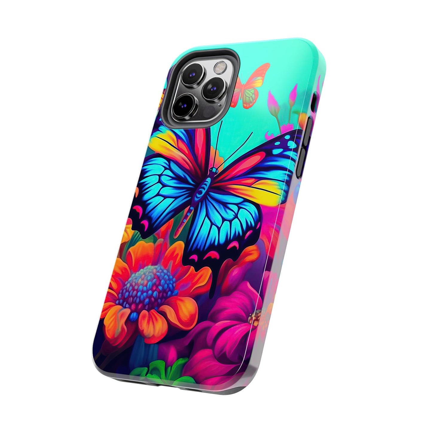 Vivid Butterfly & Floral Burst - iPhone Series Case