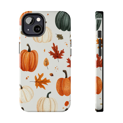 Autumn Pumpkin iPhone Case – Fall Leaves and Harvest Design