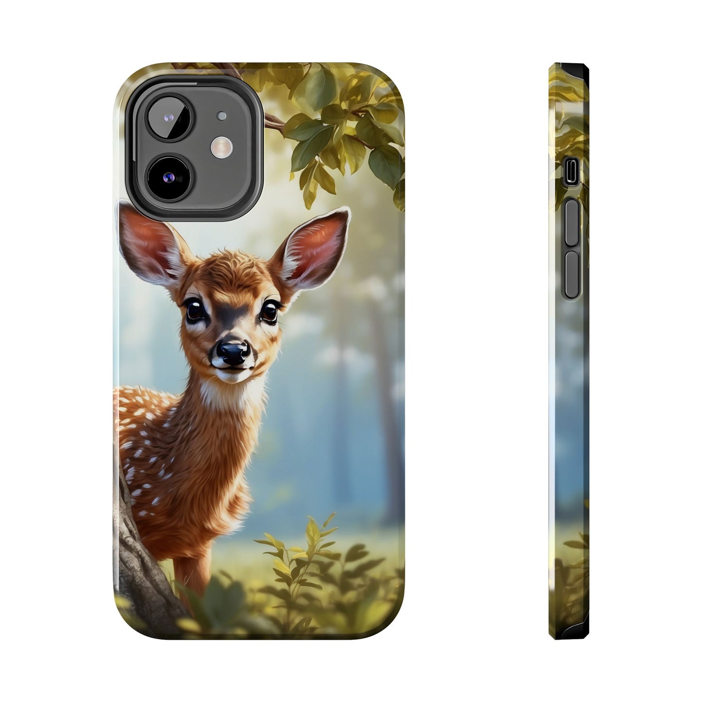 Whimsical Fawn in a Sunlit Forest iPhone Case