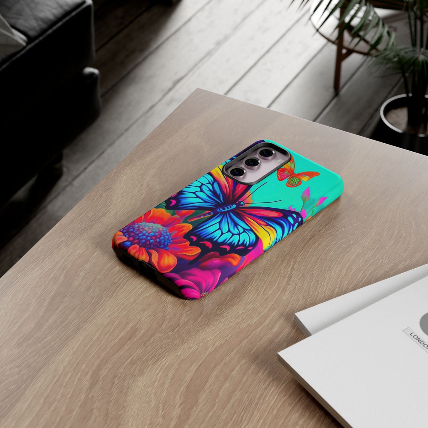 Vivid Butterfly & Floral Burst - Samsung Galaxy Case