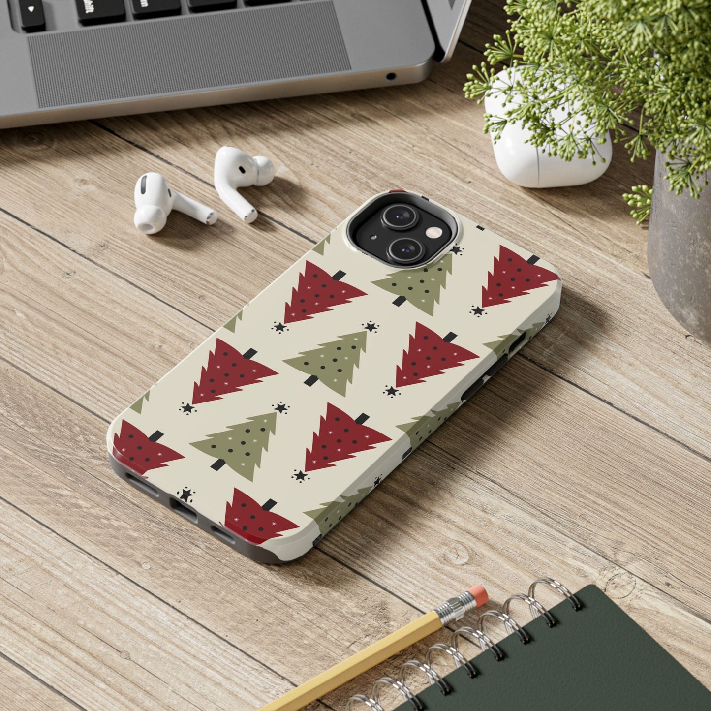 Retro Christmas Trees Pattern - iPhone Series Case