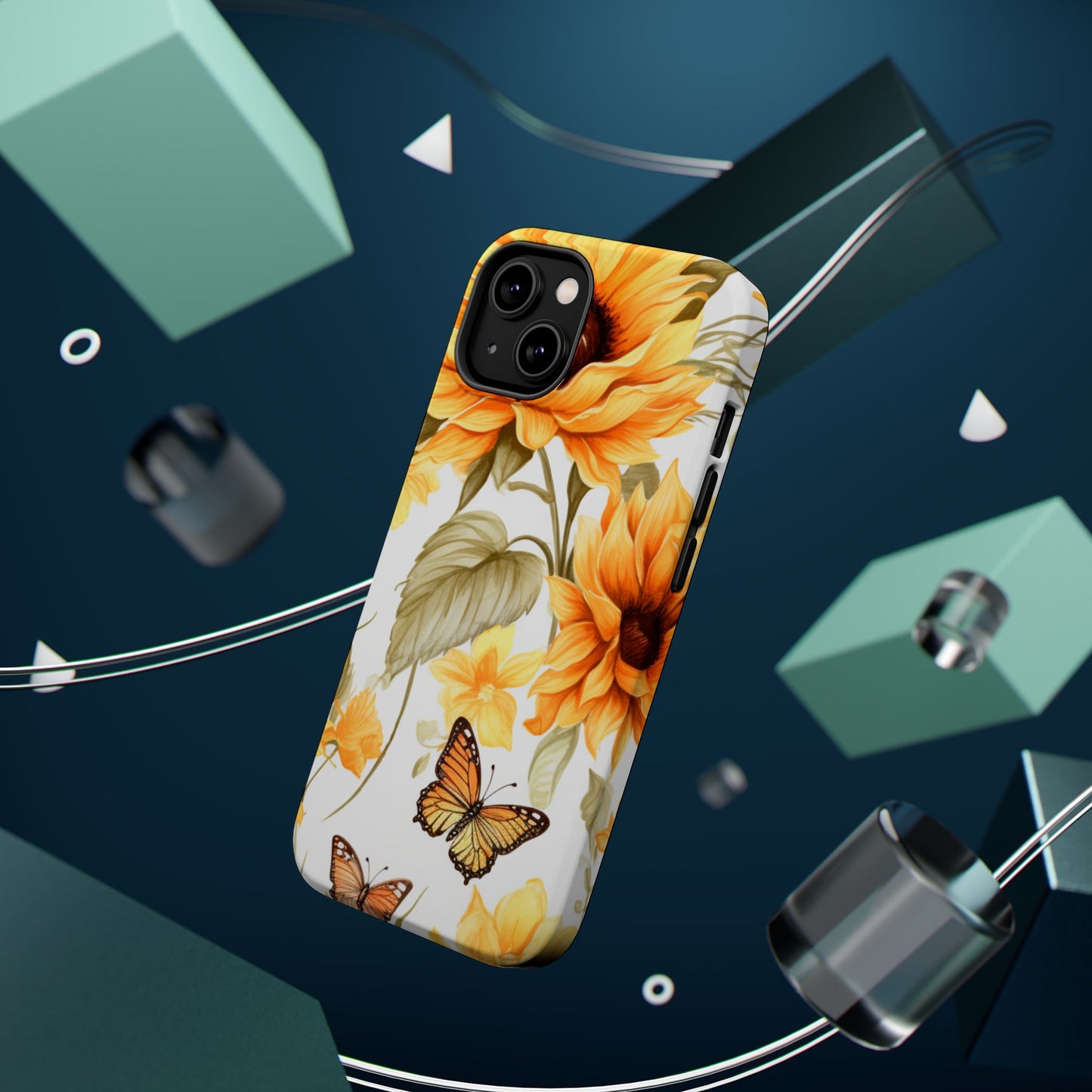 Sunflower & Butterfly Bliss - MagSafe iPhone Series Case
