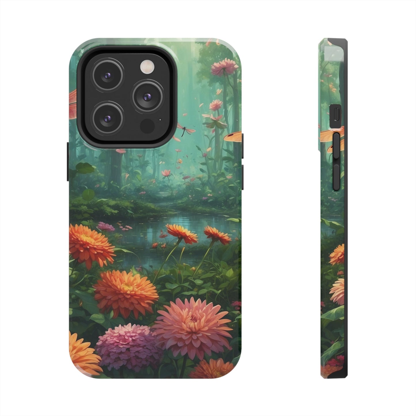 Enchanted Forest Dragonflies & Blossoms – iPhone Series Case