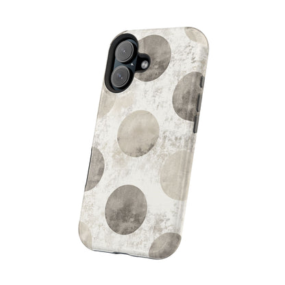 Vintage Polka Dot MagSafe iPhone Case - Minimalist Neutral Protective Cover