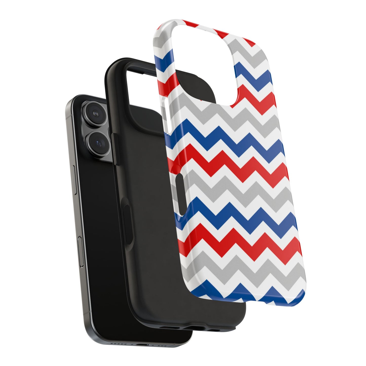 Patriotic Red, White & Blue Chevron – Geometric iPhone Case