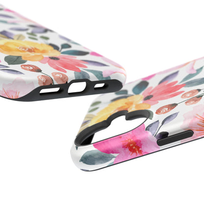 Blossoming Beauty – MagSafe Case with Pastel Floral Watercolor Design