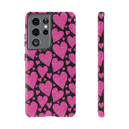 Glitter Hearts Samsung Galaxy Case