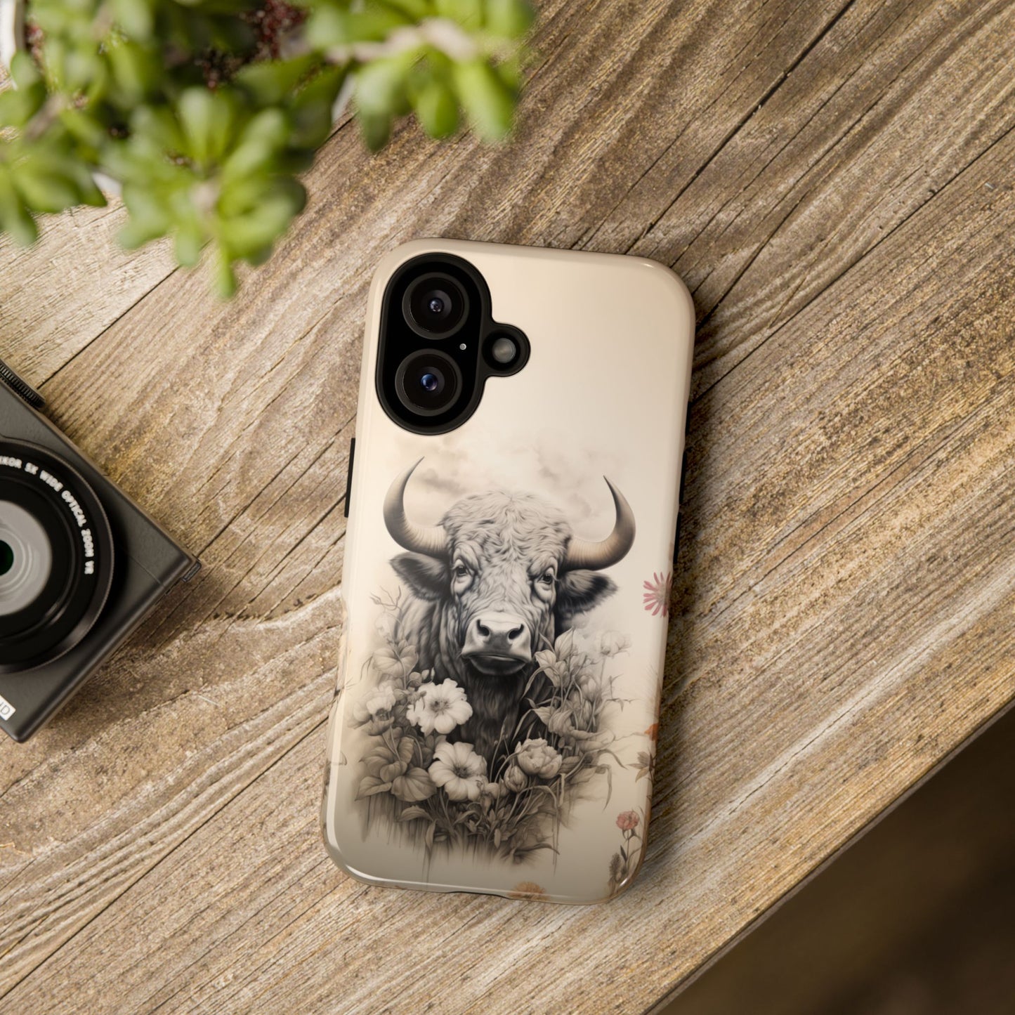 Rustic Cow Case | Floral Western Farmhouse Design