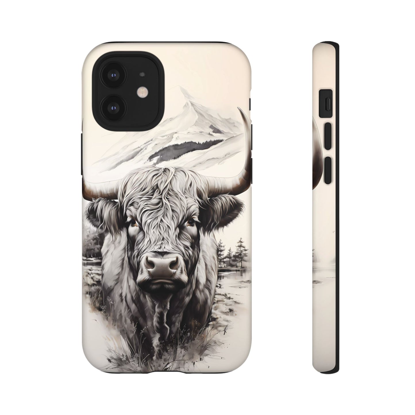 Western Highland Cow Case | Durable Farmhouse Design