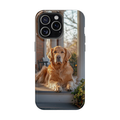 Golden Retriever on Porch - iPhone MagSafe Series Case