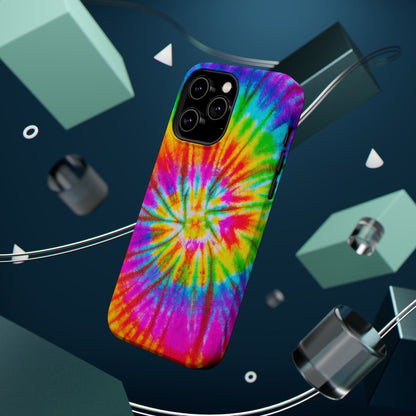 Rainbow Spiral Tie-Dye MagSafe Case – Vibrant Colors & Functionality