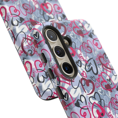 Graffiti Love Hearts Samsung Galaxy Case