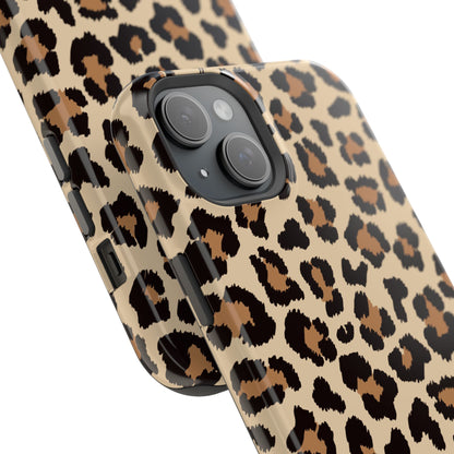 Wild Leopard Print Tough MagSafe iPhone Case – Bold Animal Pattern Design with Dual-Layer Protection