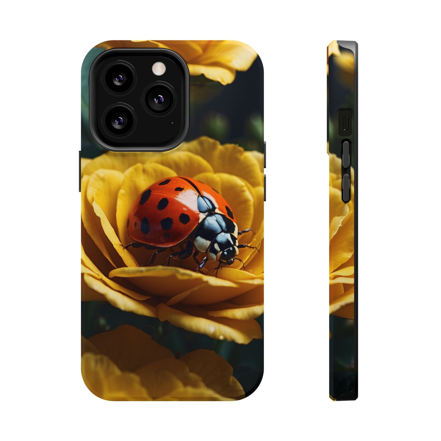 MagSafe iPhone Case: Ladybug on Yellow Petals