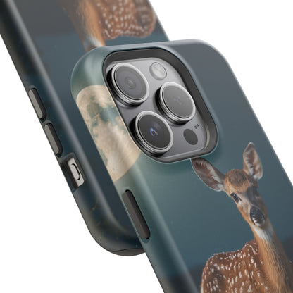 MagSafe-Compatible iPhone Case – Mystic Fawn Under the Moonlit Sky