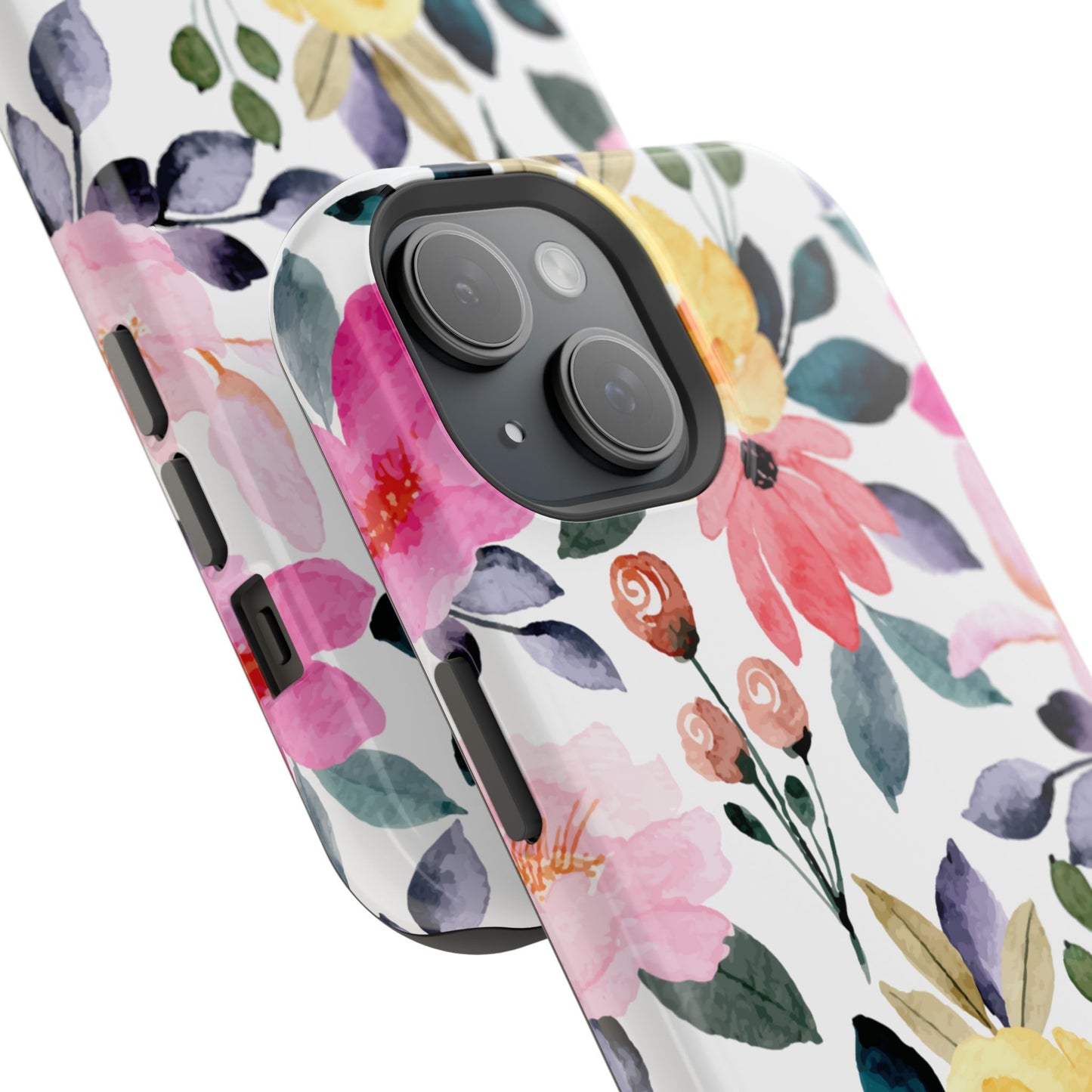 Blossoming Beauty – MagSafe Case with Pastel Floral Watercolor Design