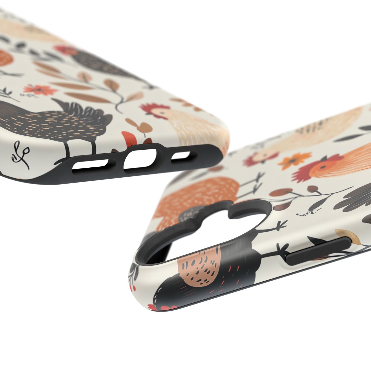 MagSafe iPhone Case: Cluckin' Vintage – Chickens & Leaves