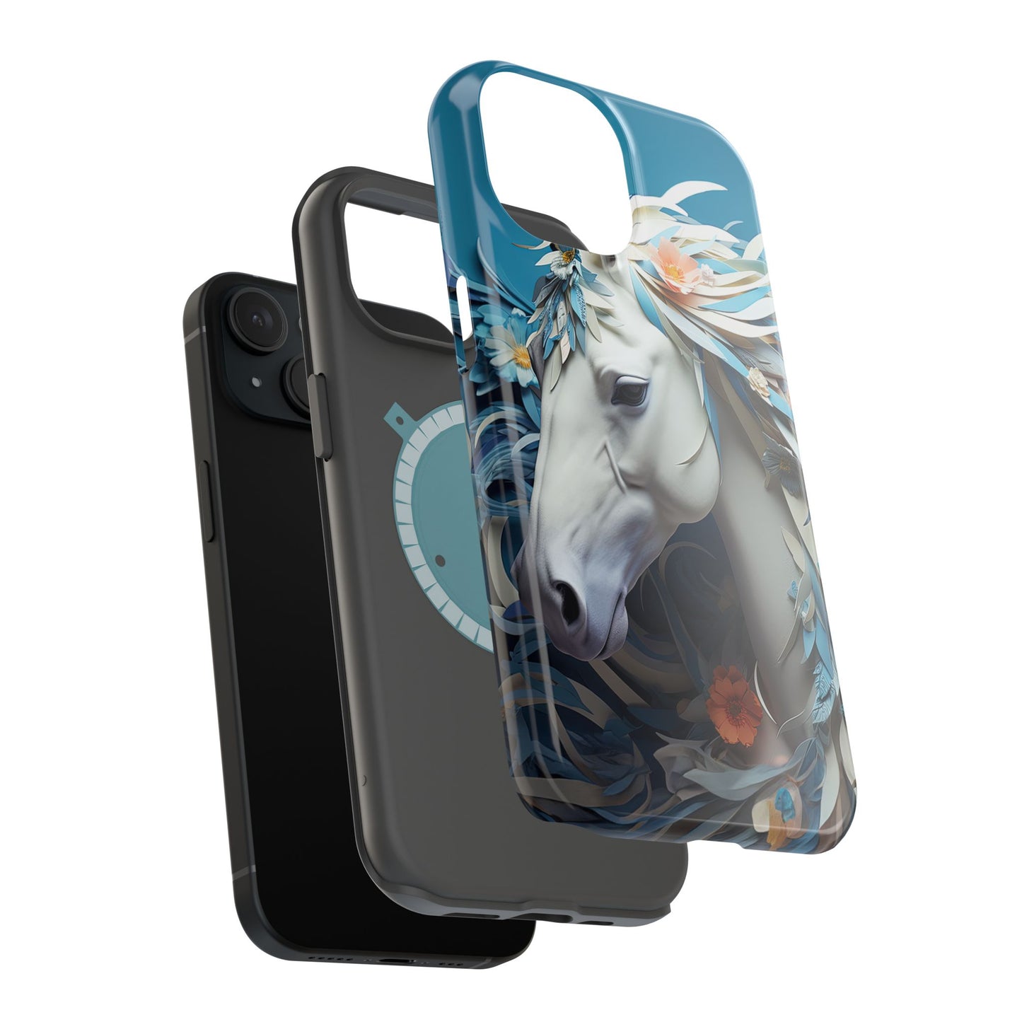 Floral Horse MagSafe iPhone Case