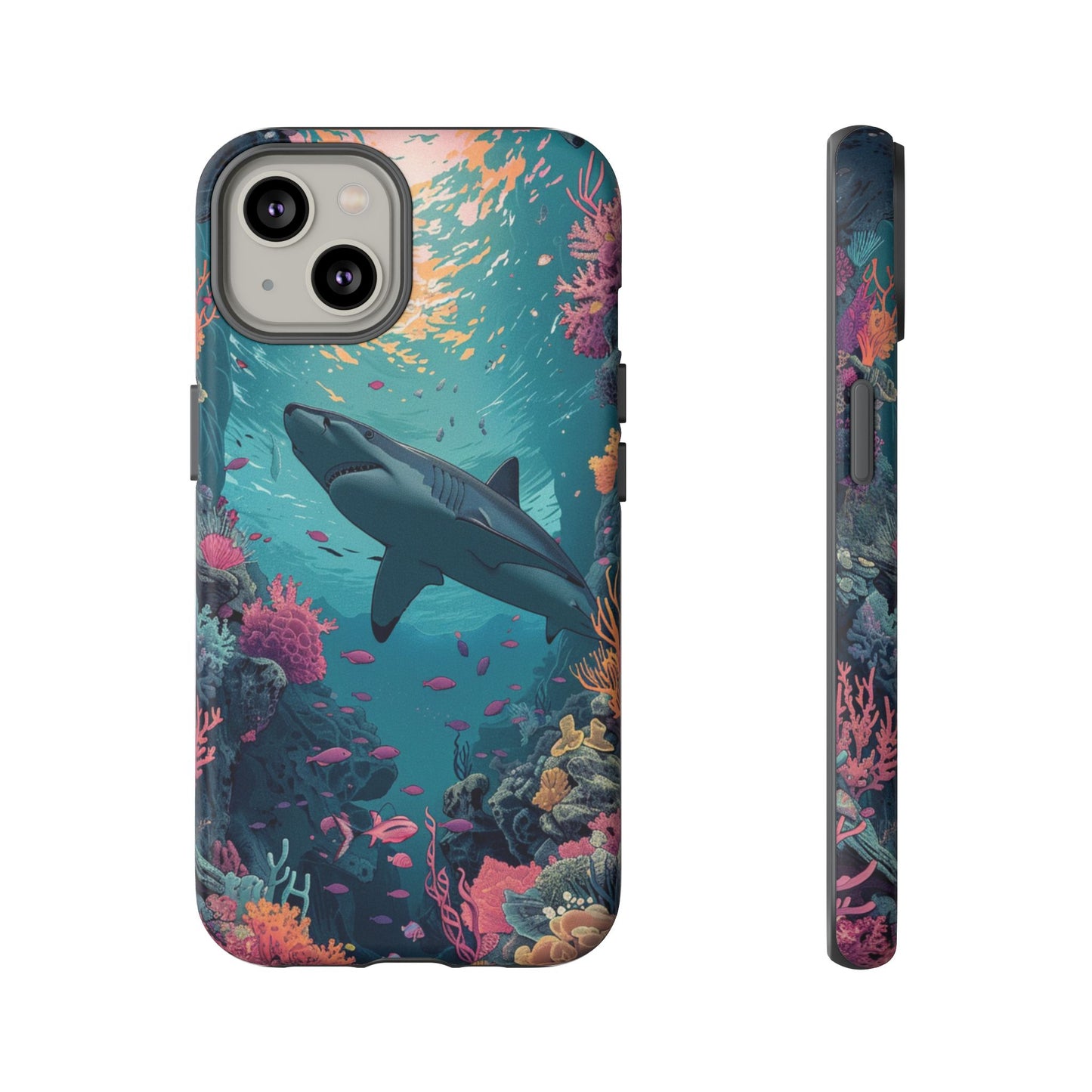 Ocean Shark Coral Reef iPhone Case