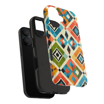 Harlequin Geometric iPhone Case - Vibrant Abstract Protective Cover