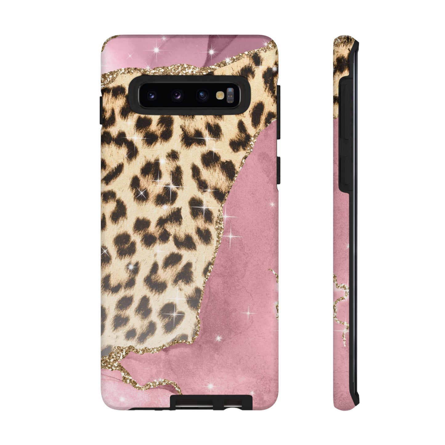 Pink Glam Leopard - Samsung Galaxy Series Case with Glitter Accents