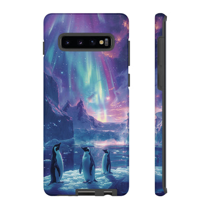 Penguin Parade Northern Lights iPhone Case