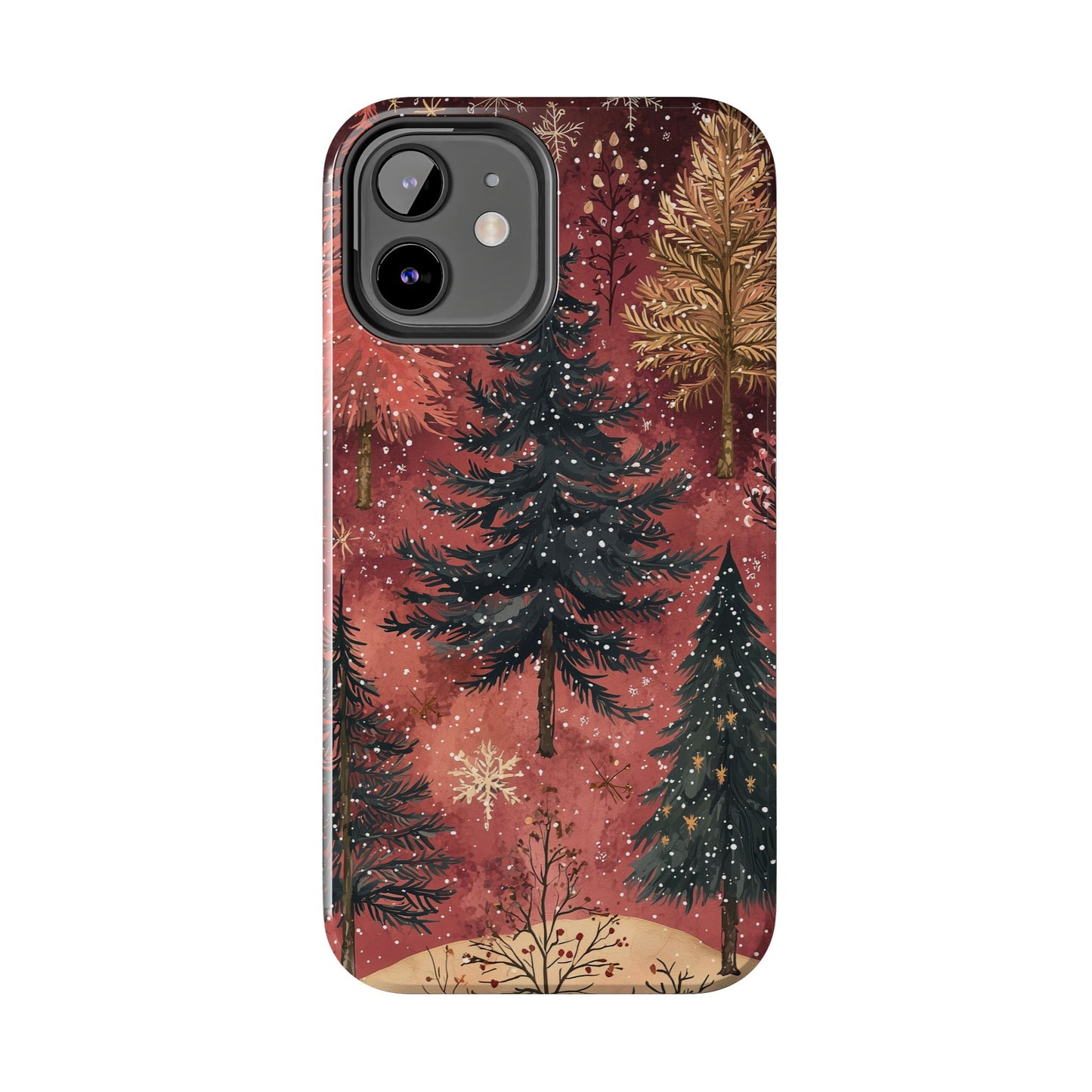 Rustic Red Winter Forest - iPhone Series Case