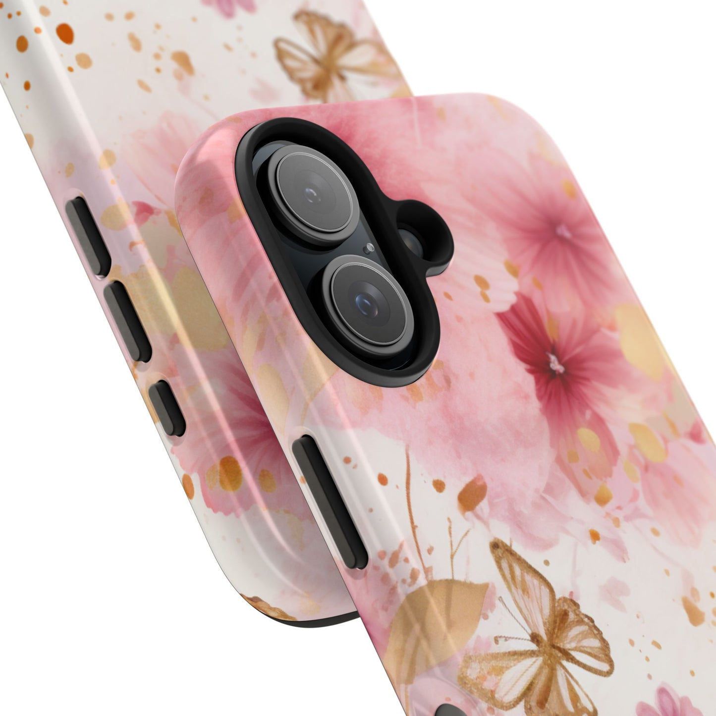 Blush Pink Floral Butterfly - iPhone Case