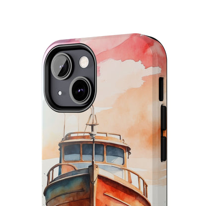 Sunset Sail Watercolor Boat – iPhone Series Case