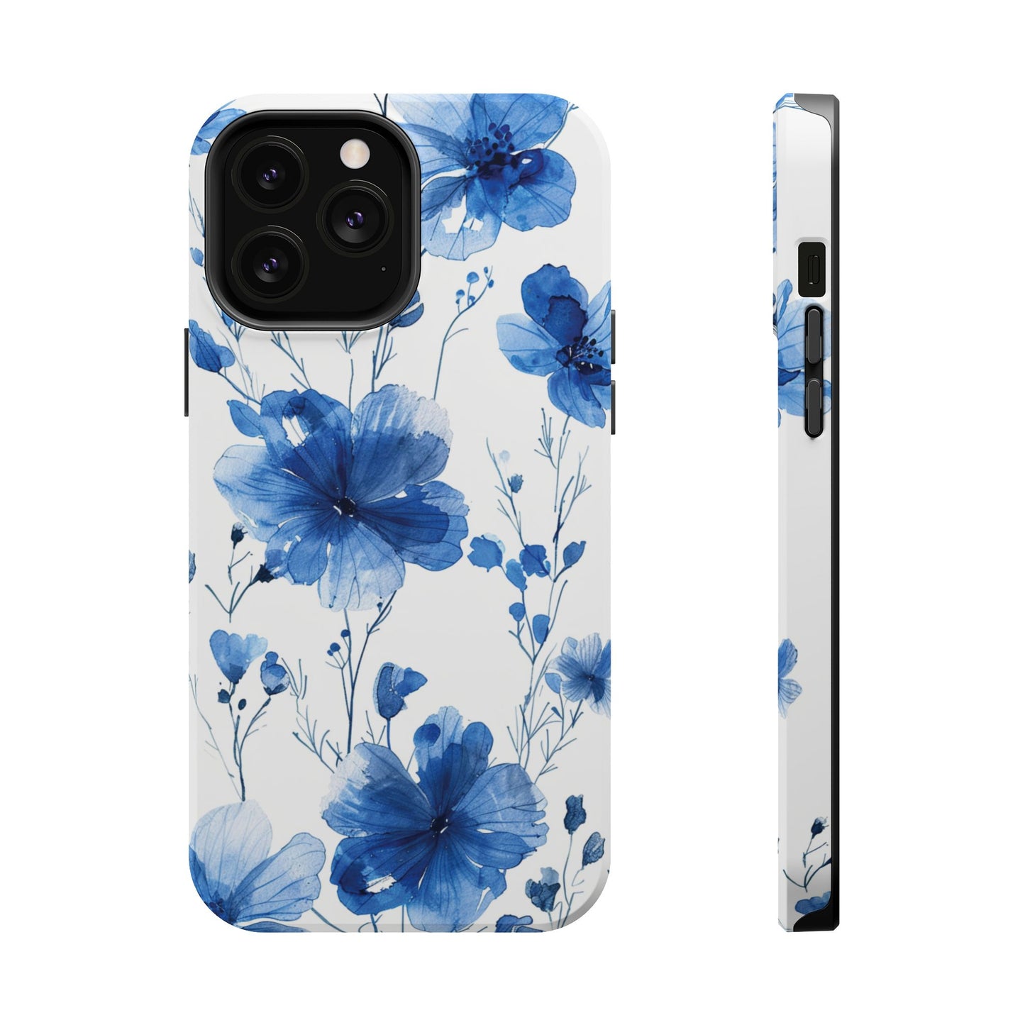 Ethereal Blue Blossoms iPhone Case