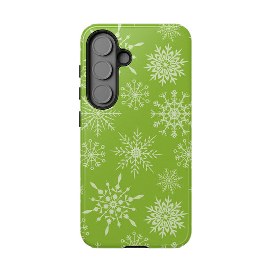 Green Snowflake Pattern – Samsung Galaxy Series Case