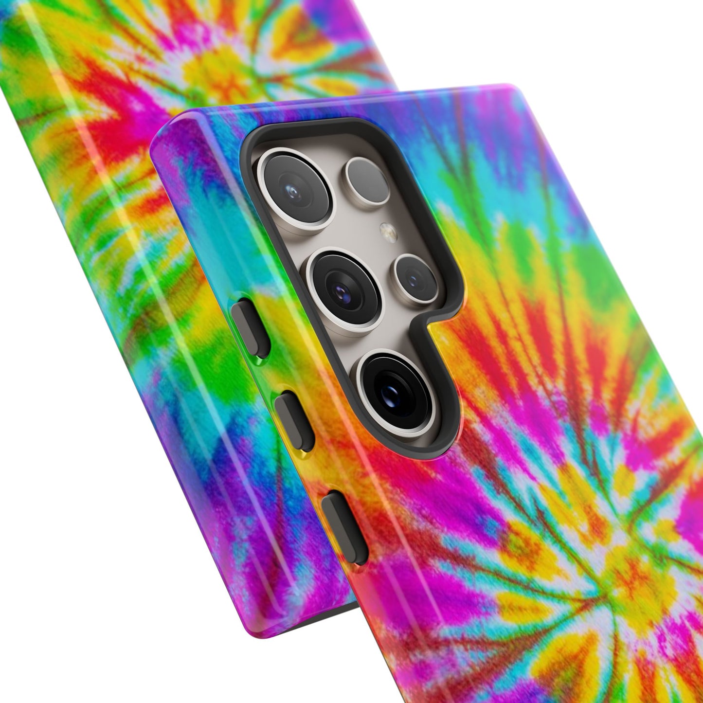 Vibrant Rainbow Spiral Tie-Dye Samsung Galaxy Case – Bold & Retro Style