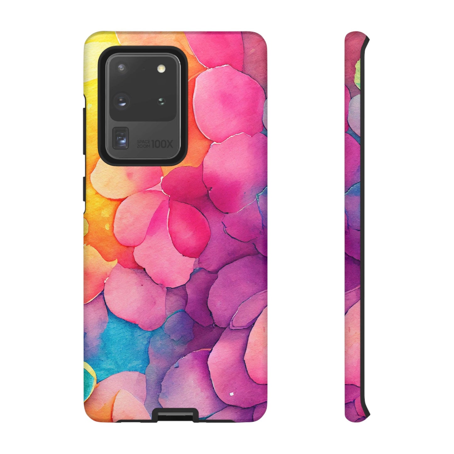 Sunset Petals Watercolor Samsung Galaxy Case – Slim Design, Glossy Finish