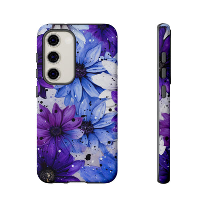 Vibrant Purple & Blue Floral Splash - Samsung Galaxy Series Case