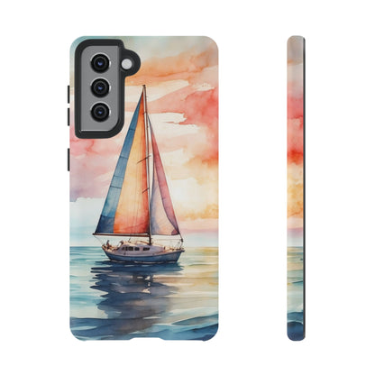 Sailboat Sunset Samsung Galaxy Case – Vibrant Watercolor Design