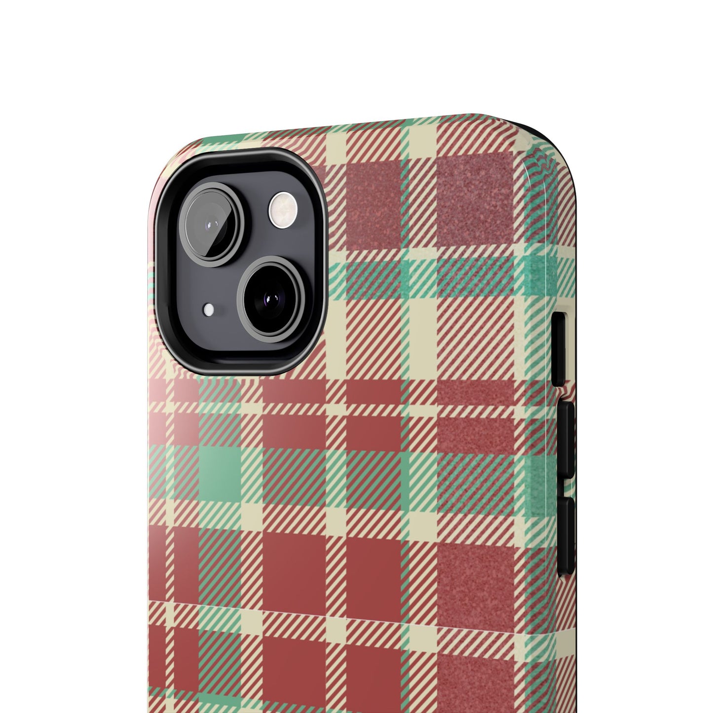 Red & Cream Vintage Plaid – Durable & Stylish iPhone Case