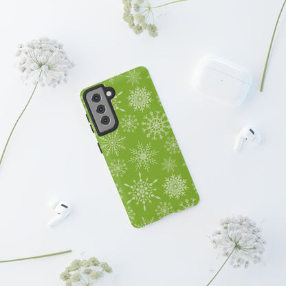 Green Snowflake Pattern – Samsung Galaxy Series Case