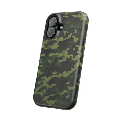 Dark Green Camouflage – MagSafe iPhone Case, Slim and Drop-Resistant