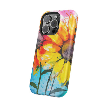 Bold Watercolor Sunflowers - MagSafe iPhone Series Case