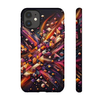 Vibrant Geometric Case | Futuristic Cosmic Art