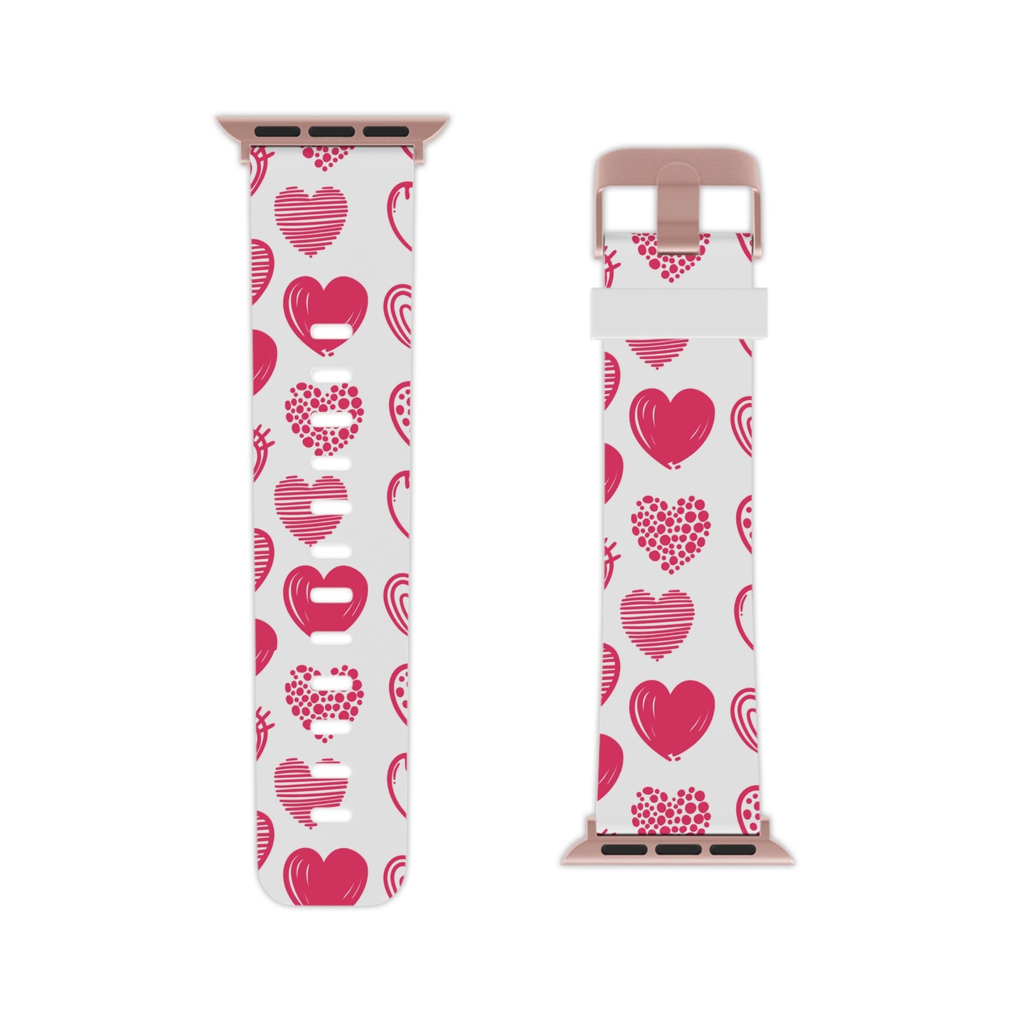 Funky Pink Hearts Apple Watch Band