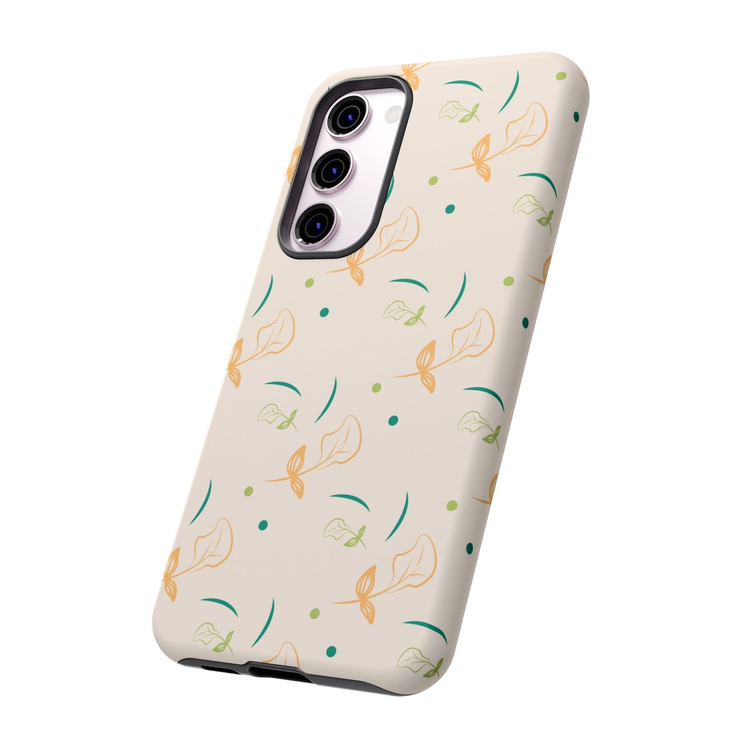 Soft Pastel Abstract Floral Tough Samsung Galaxy Case – Playful Minimalist Design with Dual-Layer Protection