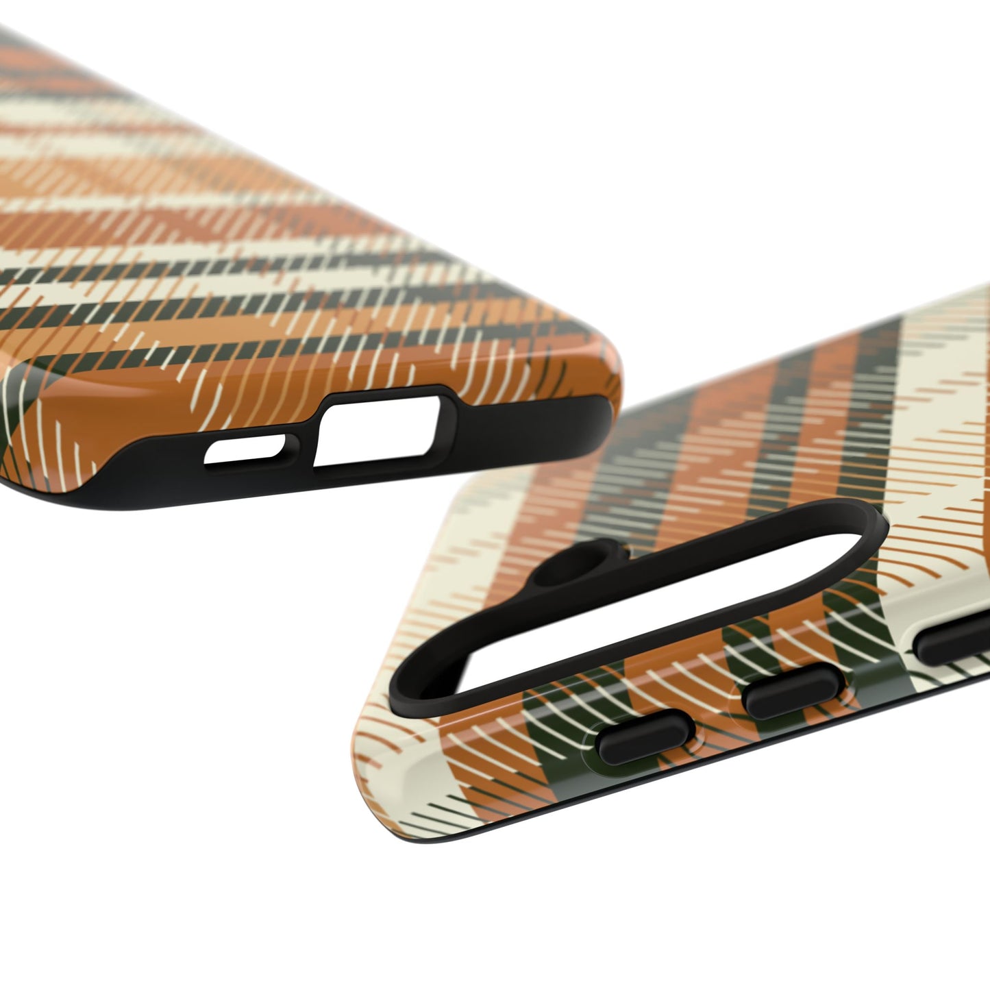 Samsung Galaxy Case - Pumpkin Spice Plaid Design