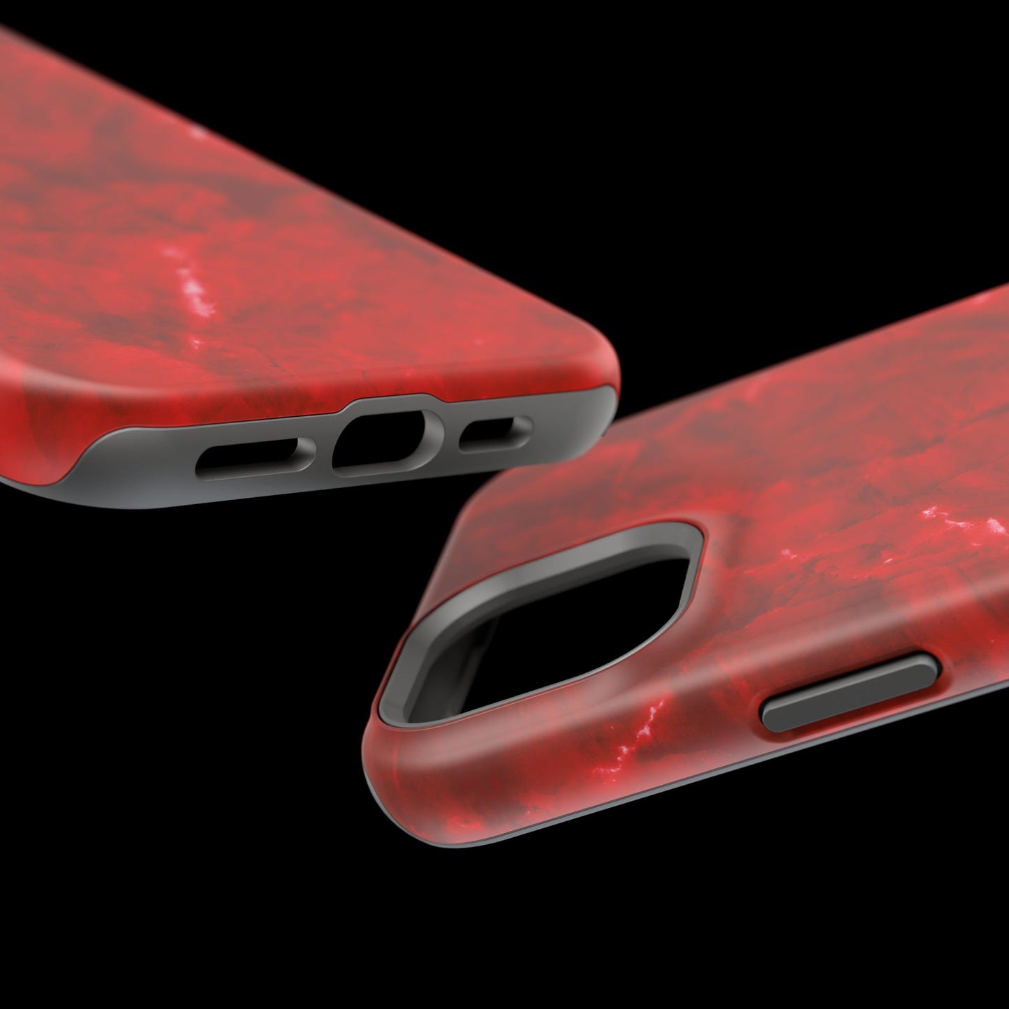 Bold Red Marble MagSafe iPhone Case – Luxe Design Meets Magnetic Precision